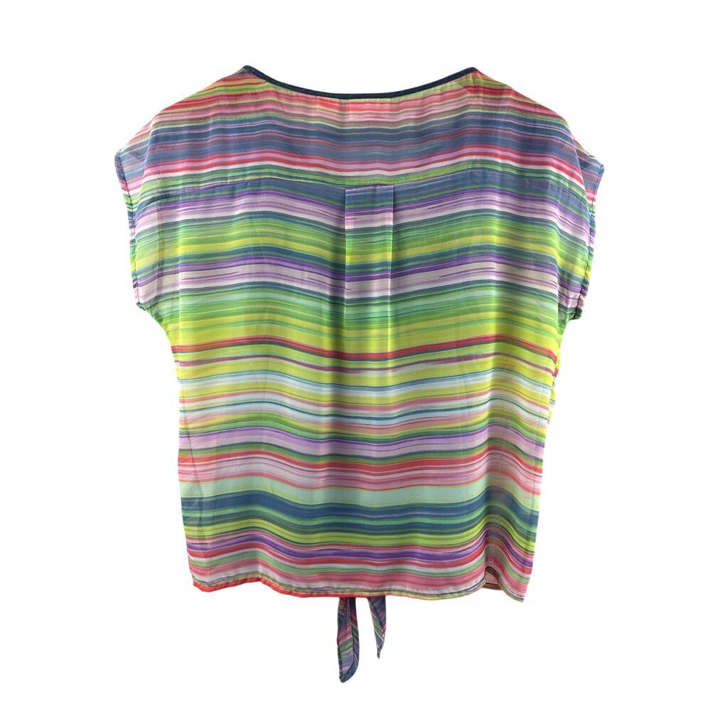 Women’s Liz Claiborne Size PM Multicolored Sleeveless Blouse - Picture 3 of 4